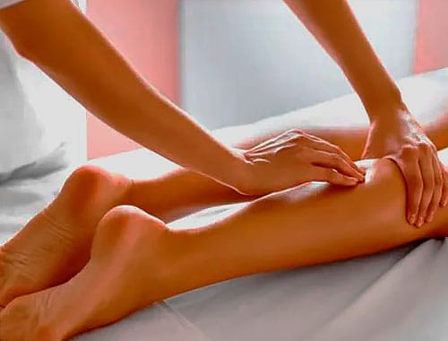 Specific massage for tired legs